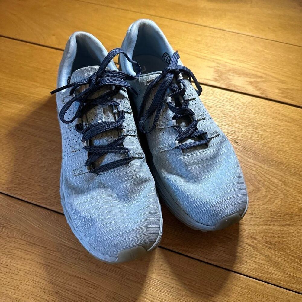 Nobull cross trainers blue knit shoe sneaker women’s 9 men’s 7.5